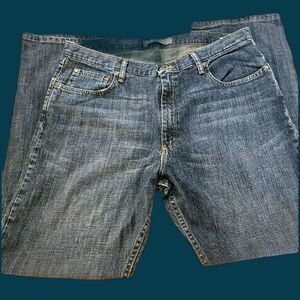 Wrangler Originals Relaxed Bootcut Jeans Mens Blue Straight Leg Stretch 38x32